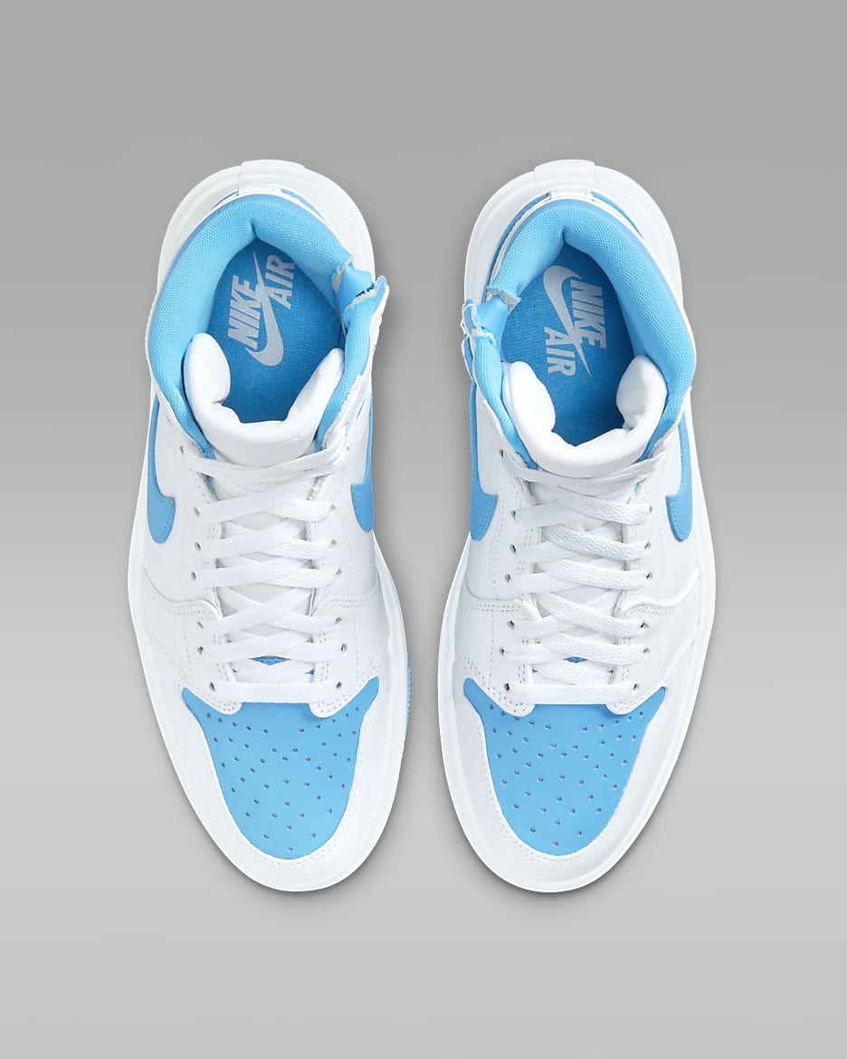 Air Jordan 1 Elevate High Women's Shoes - White/White/Dark Powder Blue