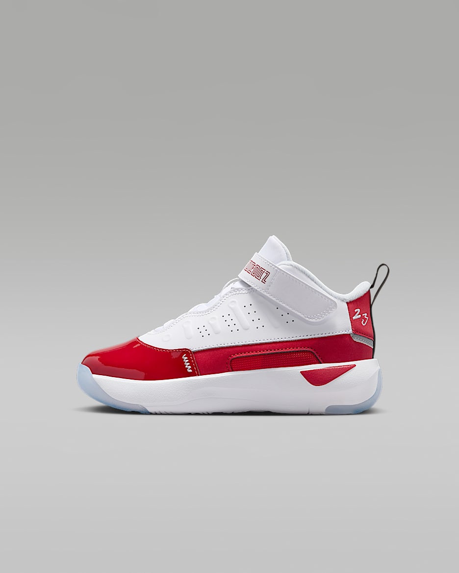 Jordan Max Aura 7 Younger Kids' Shoes - White/Gym Red/Black/White