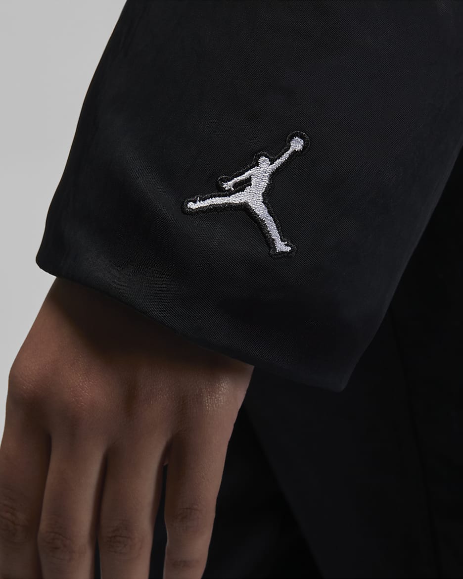 Jordan Flight Gewatteerd damesjack - Zwart/Wit