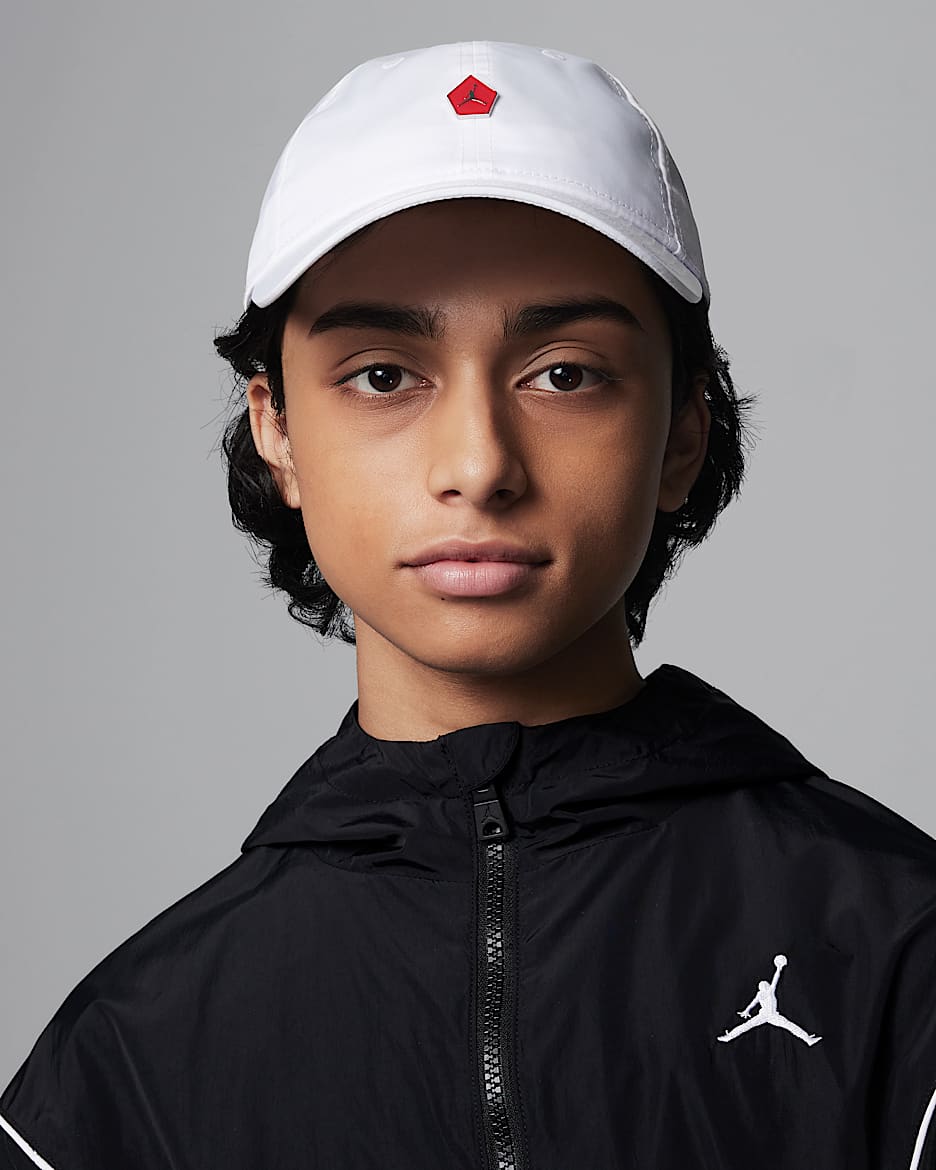 Gorra Emblem Jordan para niño talla grande - Blanco