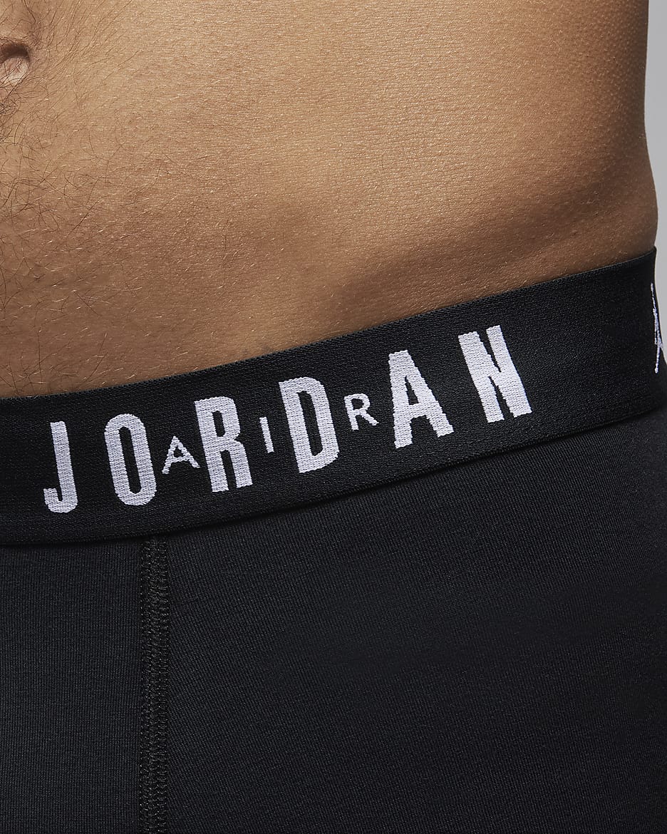 Jordan Flight Cotton Men's Boxer Briefs (3-Pack) - Black