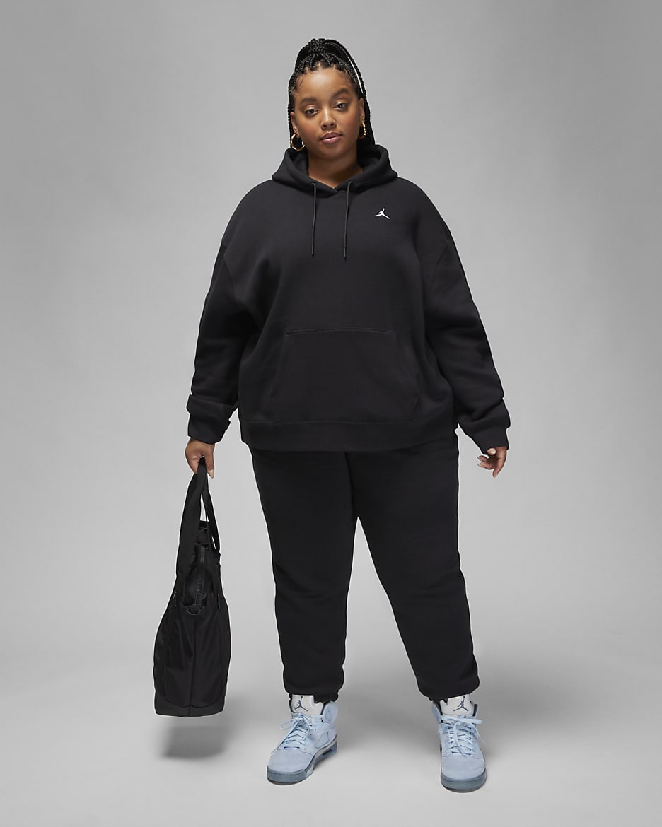 Jordan Flight Women's Hoodie (Plus Size) - Black/White