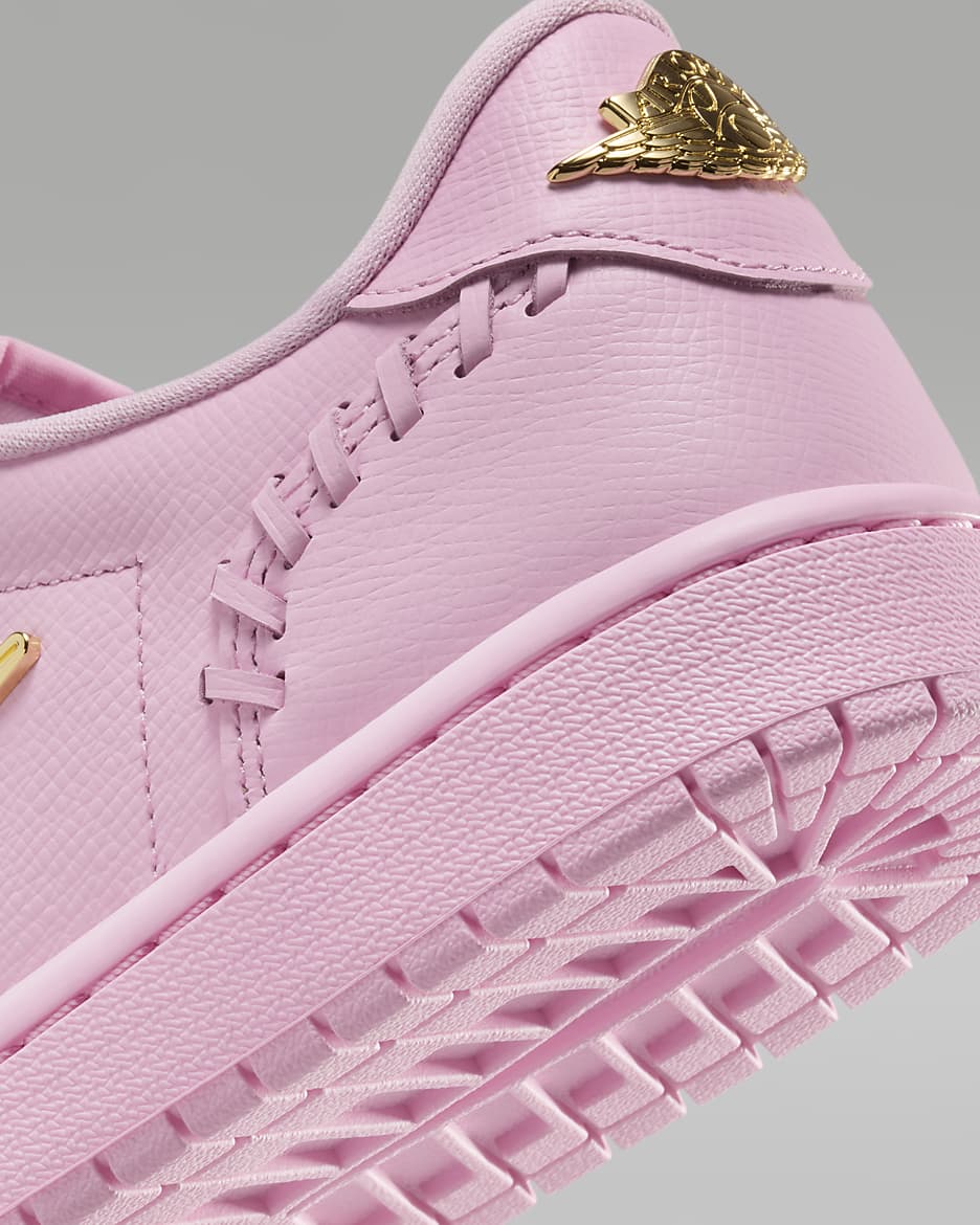 Air Jordan 1 Low Method of Make Shoes - Perfect Pink/Metallic Gold