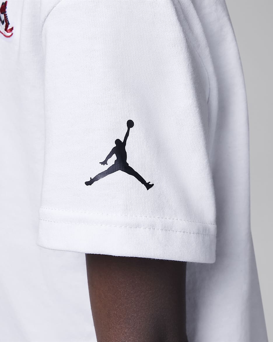 Air Jordan 1 Little Kids' Patch T-Shirt - White