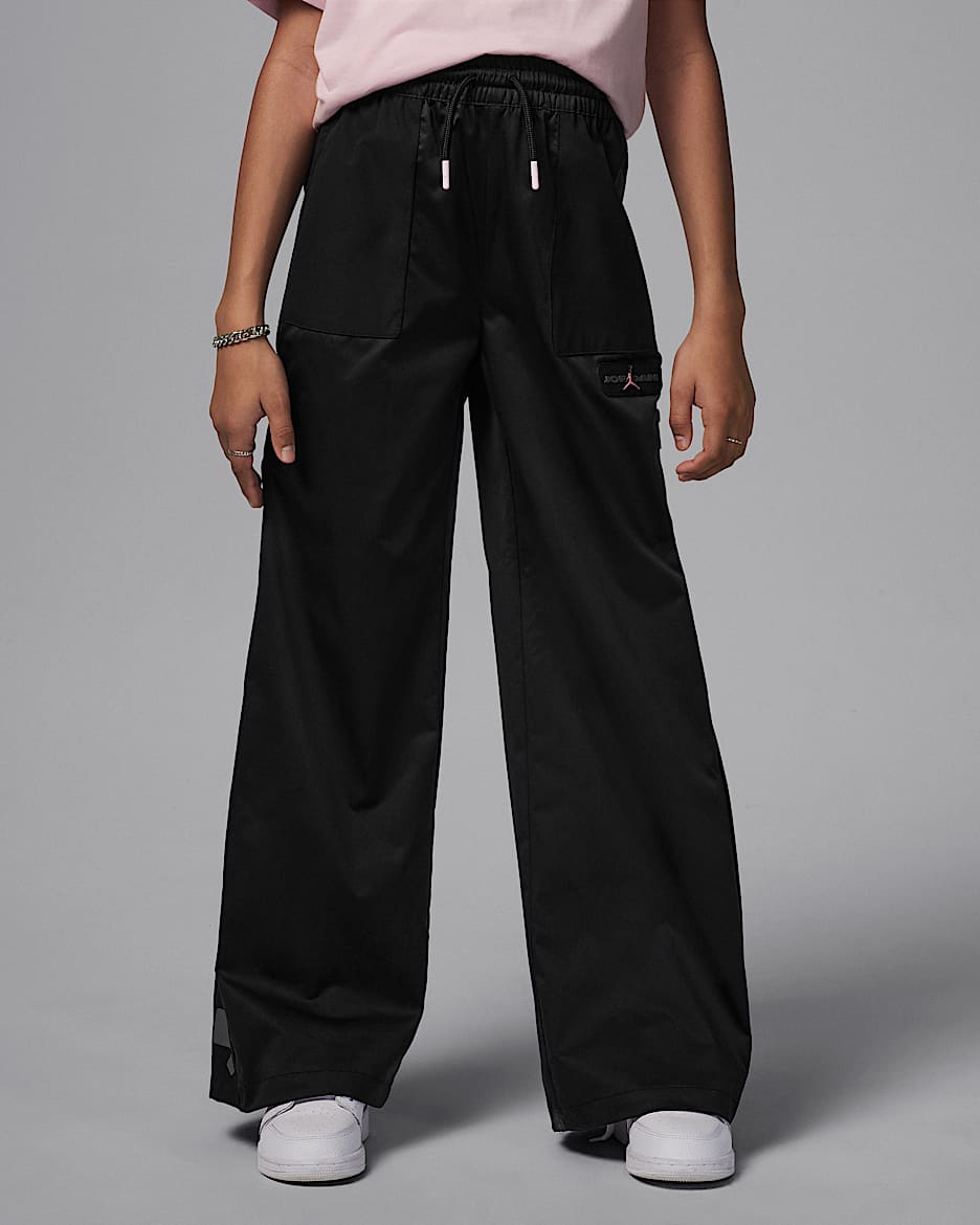Pants de tejido Woven funcionales artesanales para niños talla grande Jordan - Negro