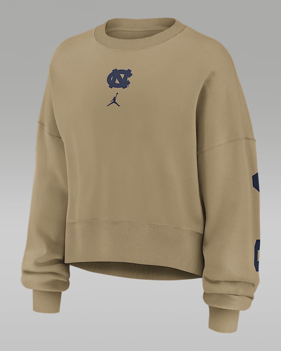 North Carolina Phoenix 2-Hit Women's Jordan Brand College Pullover Crew - Tan/Beige