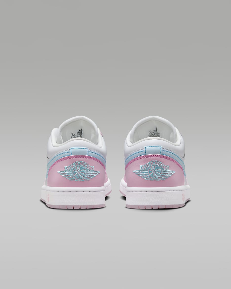 Air Jordan 1 Low SE Women's Shoes - White/White/Pink Foam/Glacier Blue