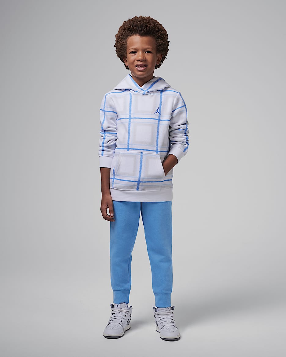 Jordan Brooklyn Essentials Younger Kids' 2-Piece Festive Pullover Hoodie Set - Legend Blue