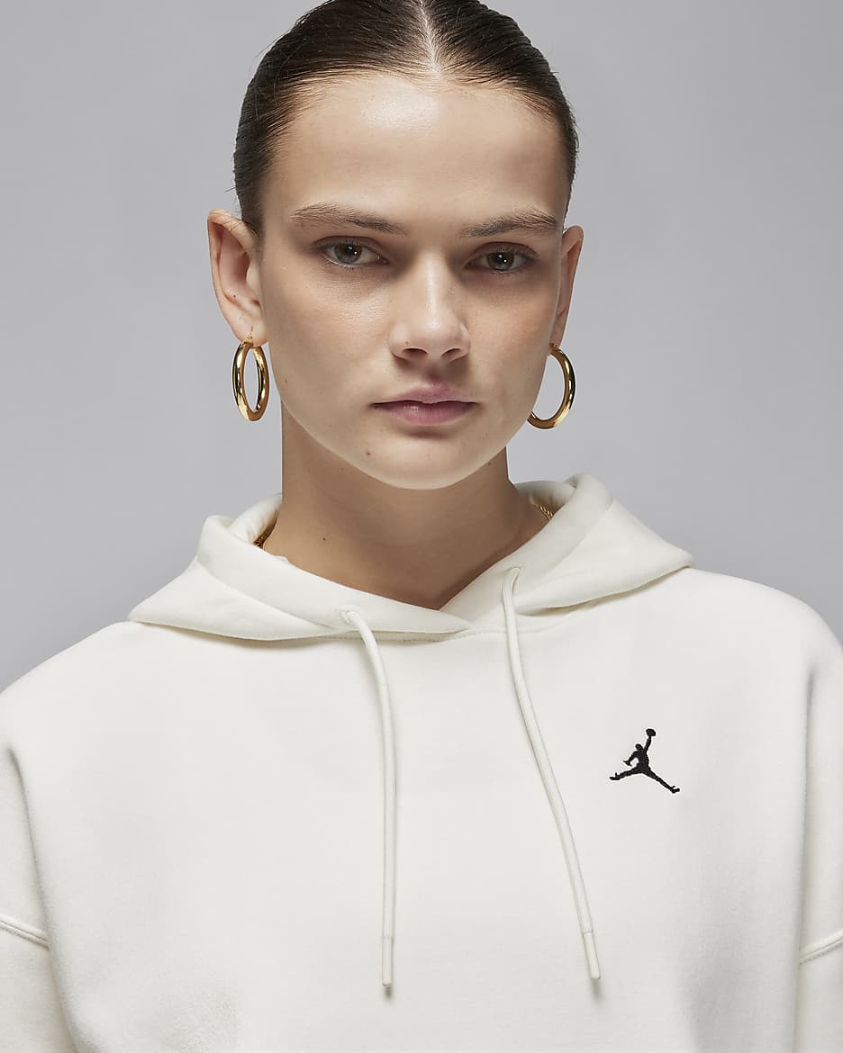 Jordan Brooklyn Fleece női kapucnis pulóver - Sail/Fekete