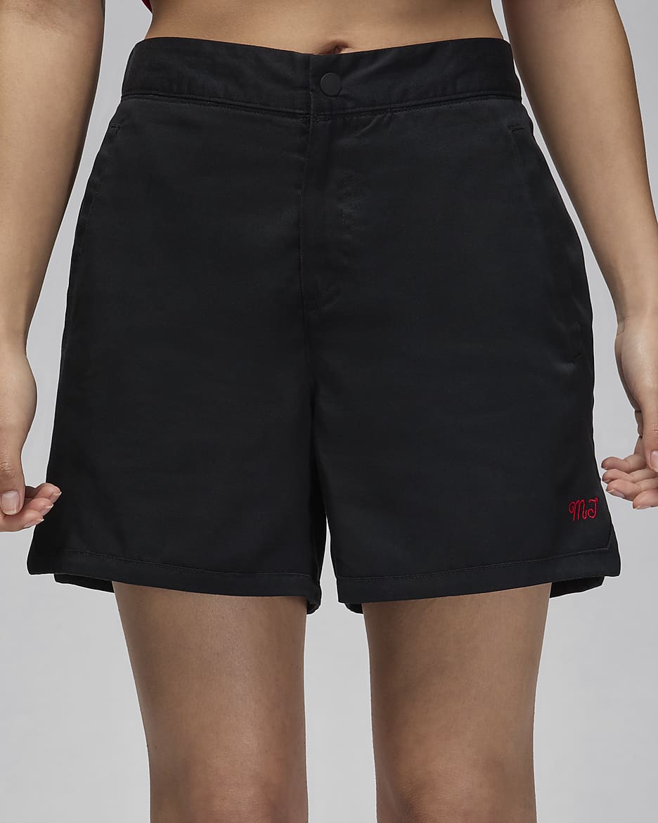 Short tissé Jordan pour femme - Noir/Gym Red