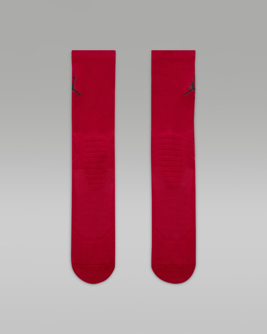 Jordan Flight Crew Basketball Socks - Gym Red/Black