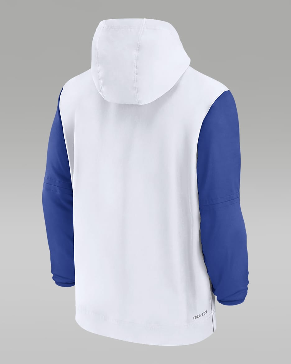 Florida Gators Sideline Pre-Game Player Men's Jordan College 1/2-Zip Hooded Jacket - White