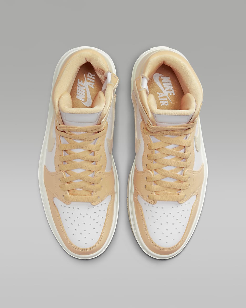 Air Jordan 1 Elevate High Kadın Ayakkabısı - Celestial Gold/Beyaz/Sail/Muslin