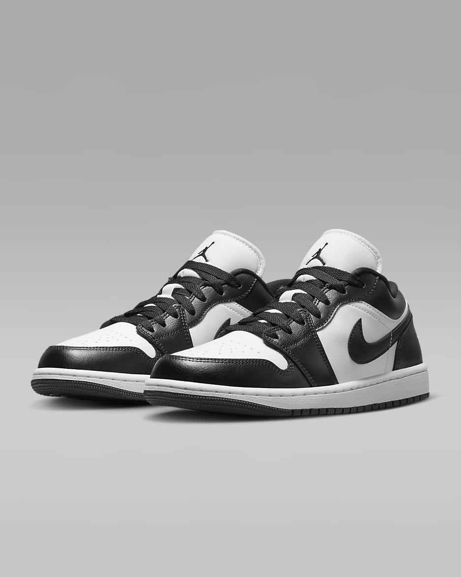 Air Jordan 1 Low Women's Shoes - White/White/Black