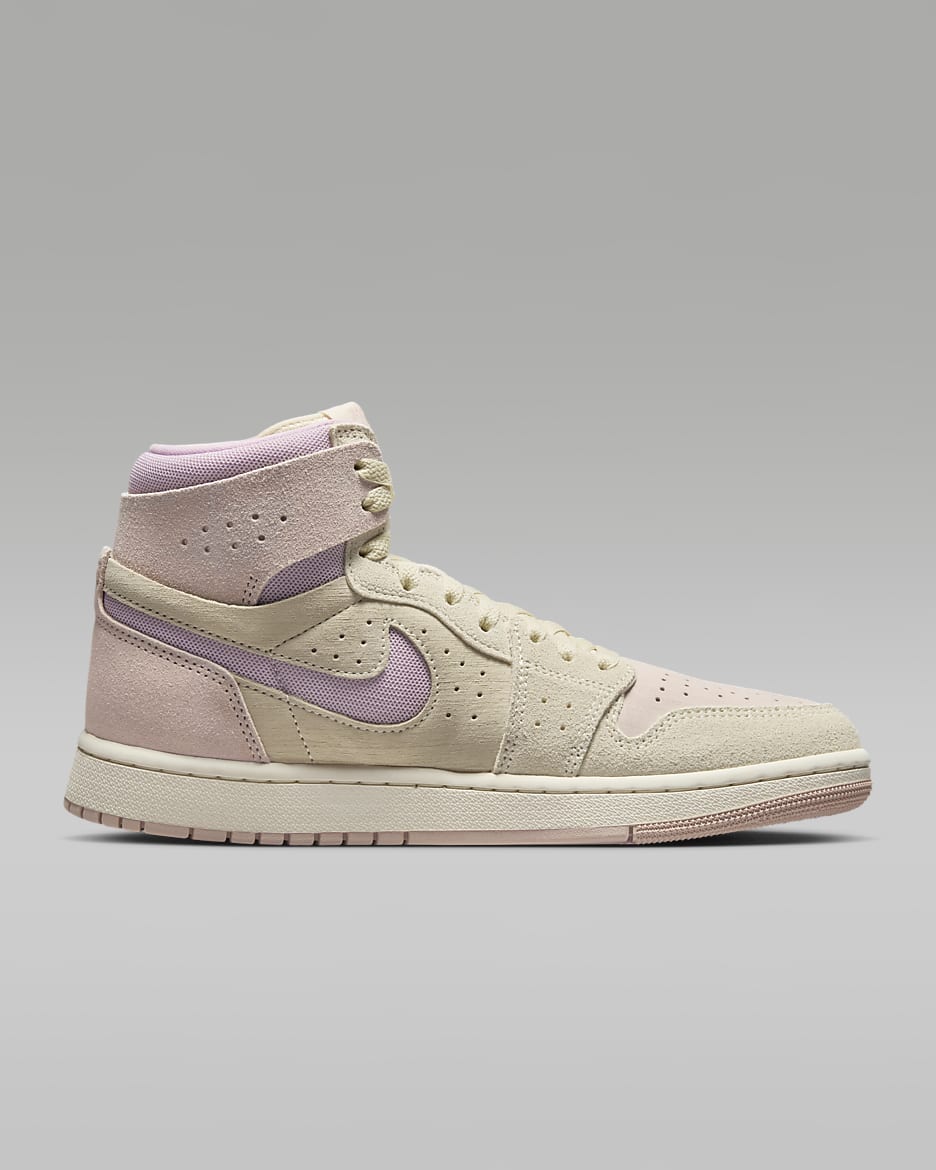 Air Jordan 1 Zoom CMFT 2 Women's Shoes - Muslin/Particle Beige/Sail/Plum Chalk