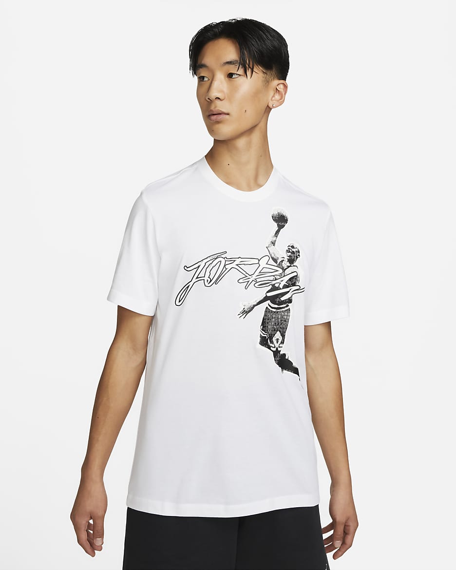 ジョーダン エア Dri-FIT メンズ Tシャツ - ホワイト/ブラック