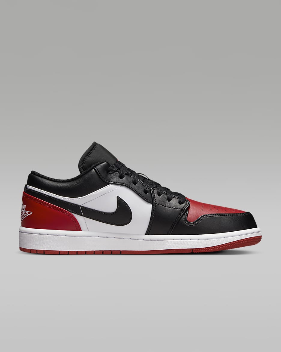 Air Jordan 1 Low Men's Shoes - White/Varsity Red/White/Black