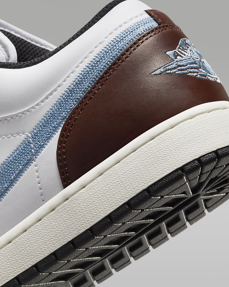 Air Jordan 1 Low SE Men's Shoes - White/Black/Sail/Blue Grey