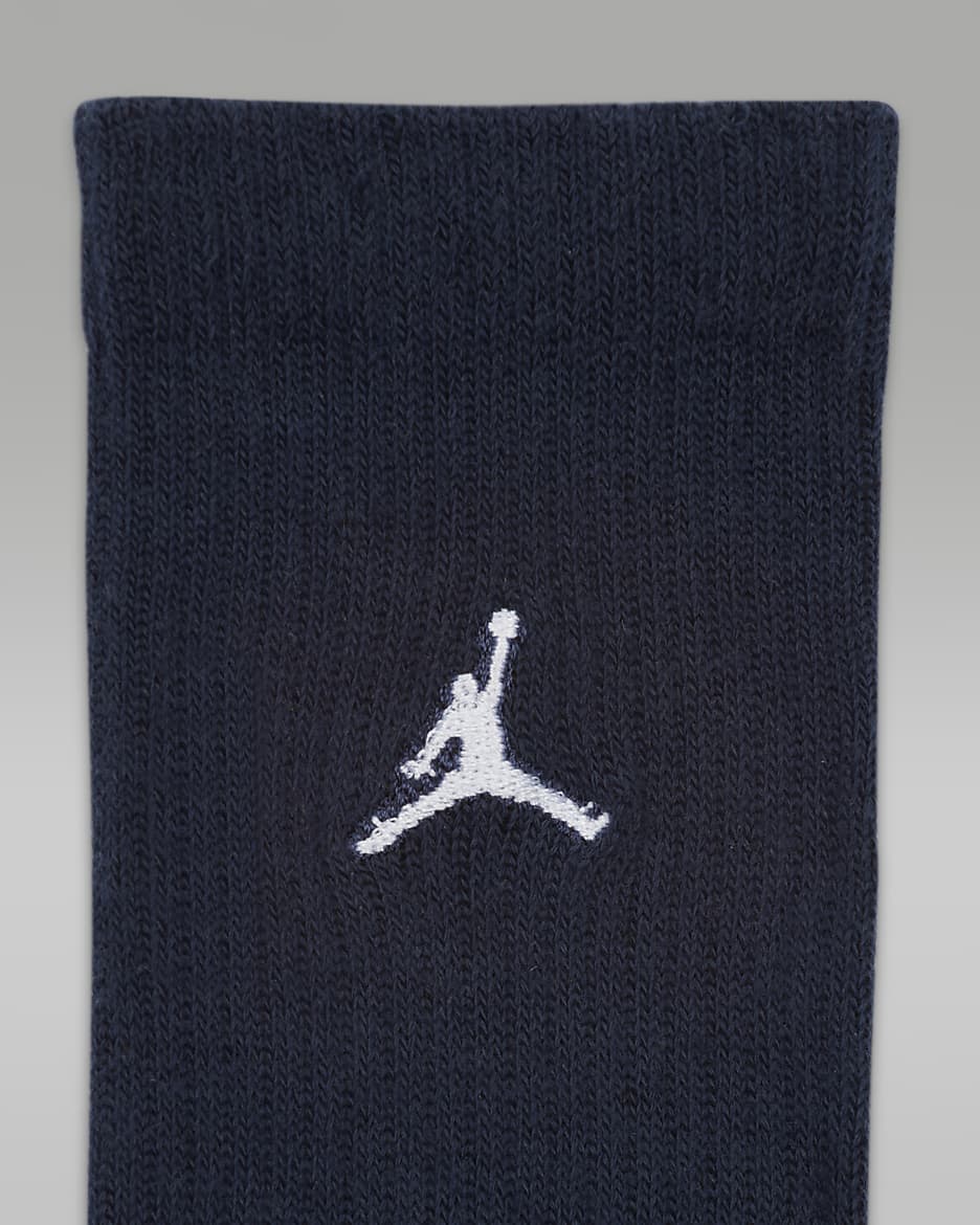 Jordan Everyday Essentials Big Kids' Crew Socks (6 Pairs) - Multi-Color/Obsidian