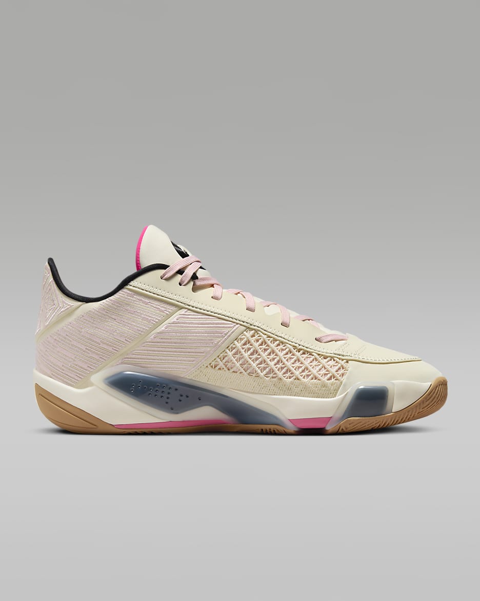 Air Jordan XXXVIII Low PF Basketball Shoes - Coconut Milk/Atmosphere/Hyper Pink/Black