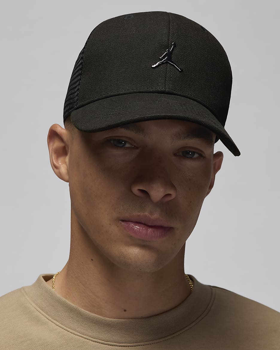 Jordan Big Kids' Metal Jumpman Trucker Hat - Black