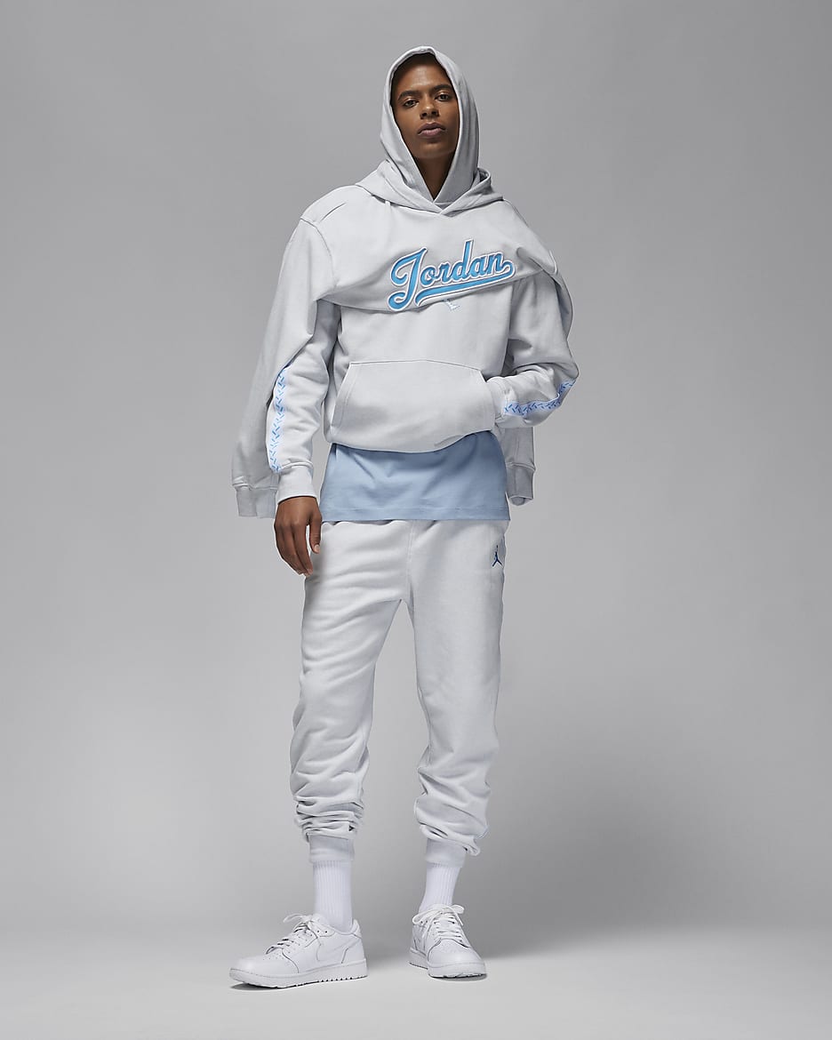 Jordan Flight MVP fleecehoodie voor heren - Pure Platinum/Heather/Zwart