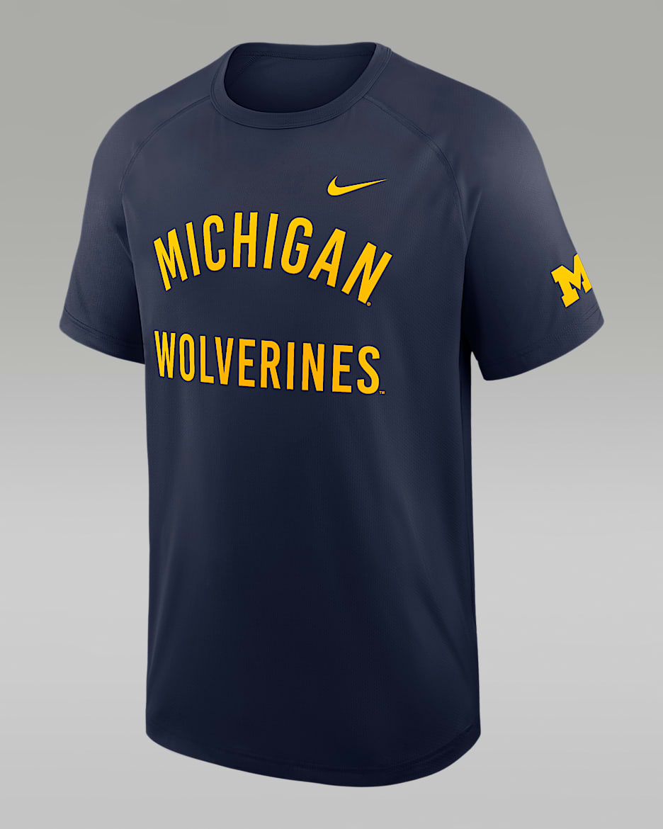 Michigan Premium Performance Men's Nike Dri-FIT College T-Shirt - Navy