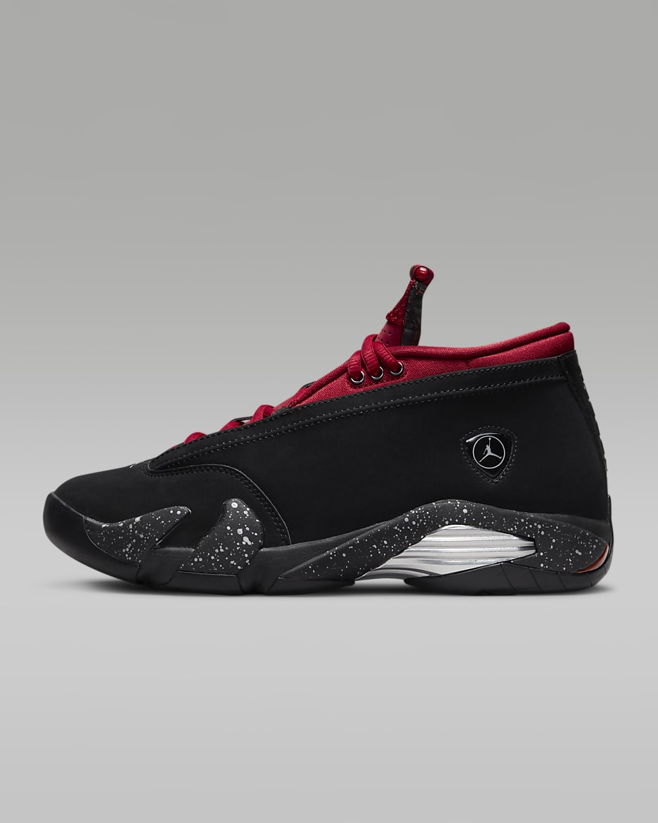 Air Jordan 14 Retro Low Women's Shoes - Black/Metallic Platinum/Gym Red