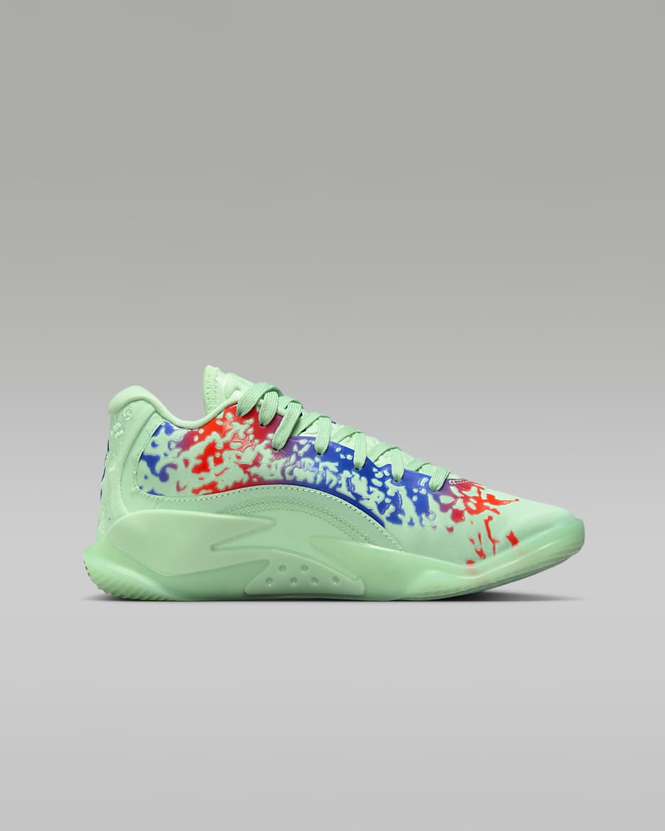 Zion 3 "Mud, Sweat, and Tears" Genç Çocuk Basketbol Ayakkabısı - Mint Foam/Psychic Purple/Flash Crimson/Concord