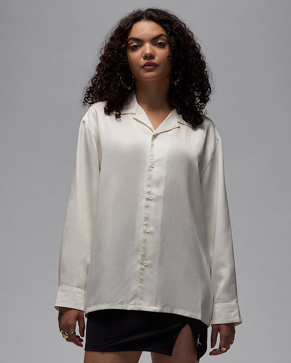Playera de manga larga de tejido Woven para mujer Air Jordan - Vela