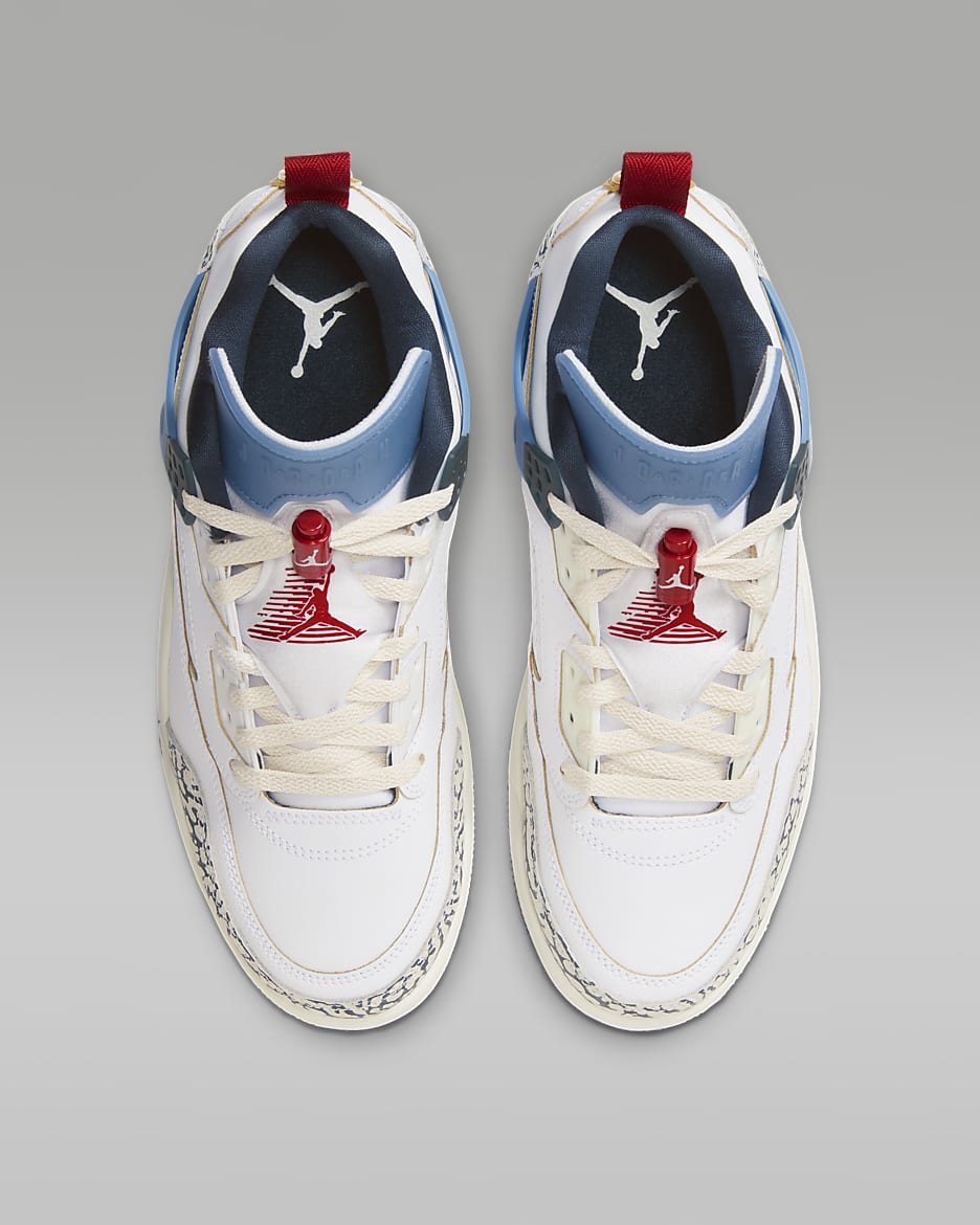 รองเท้าผู้ชาย Jordan Spizike Low - ขาว/Armory Navy/Aegean Storm/Gym Red