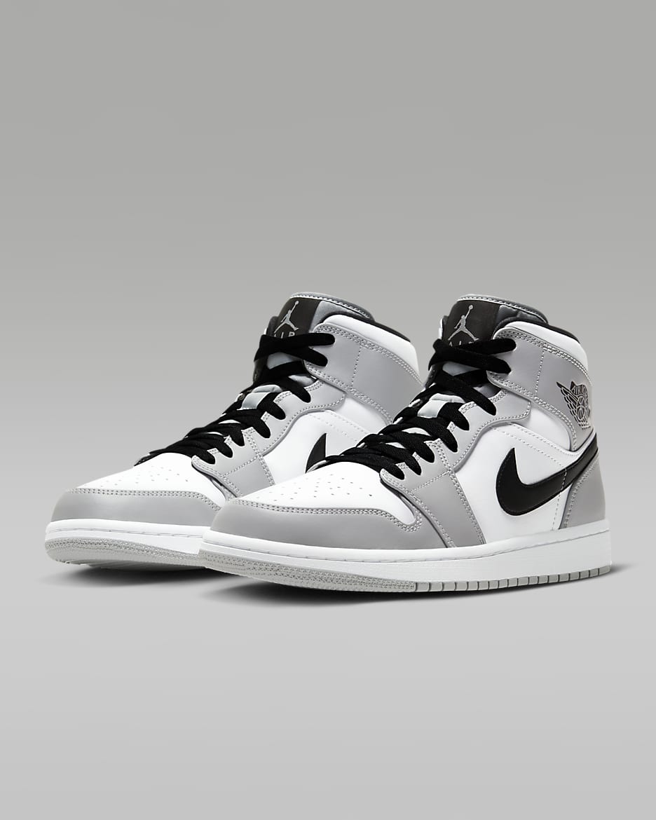 Air Jordan 1 中筒鞋款 - Light Smoke Grey/白色/黑色