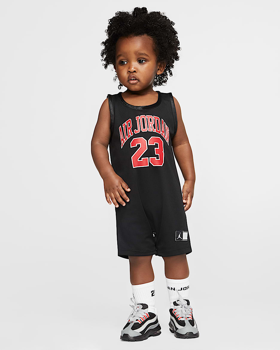 Jordan Baby (12-24M) Jersey Romper - Black