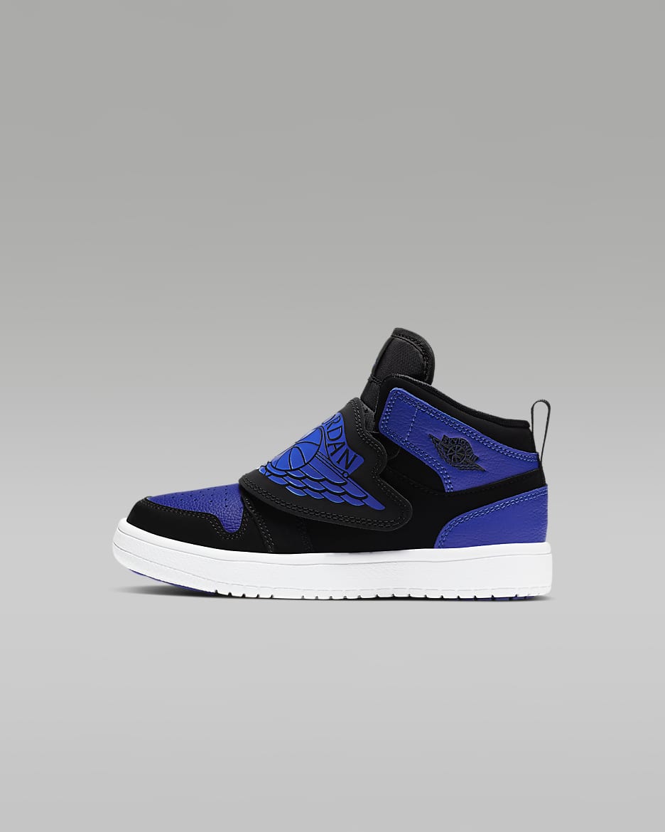 Sky Jordan 1 Younger Kids' Shoe - Black/White/Hyper Royal