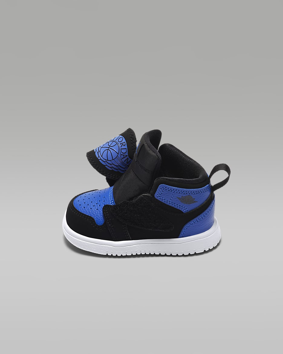 Chaussure Sky Jordan 1 pour Bébé et Petit enfant - Noir/Blanc/Hyper Royal