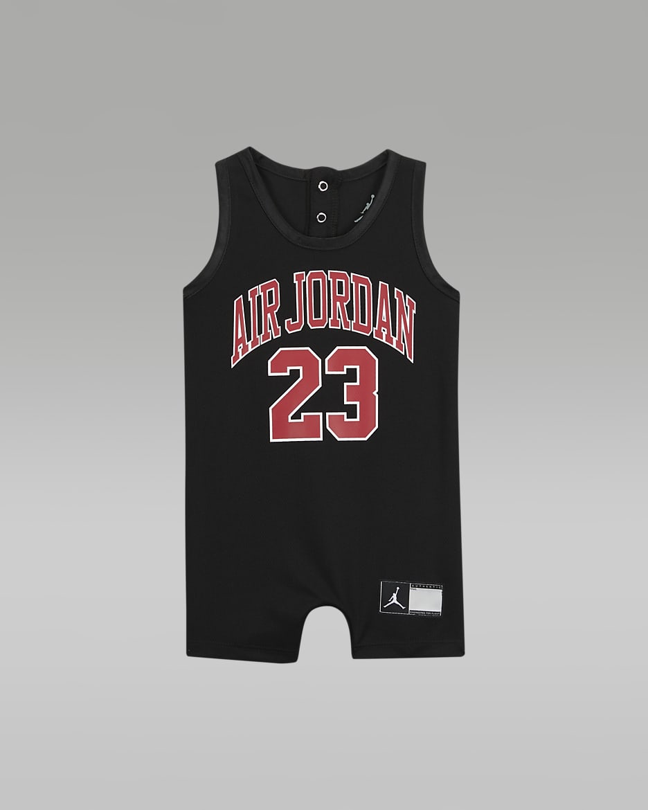 Jordan Baby (0-9M) Romper - Black