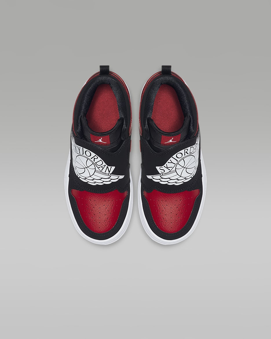 Sky Jordan 1 Younger Kids' Shoe - Black/Gym Red/White