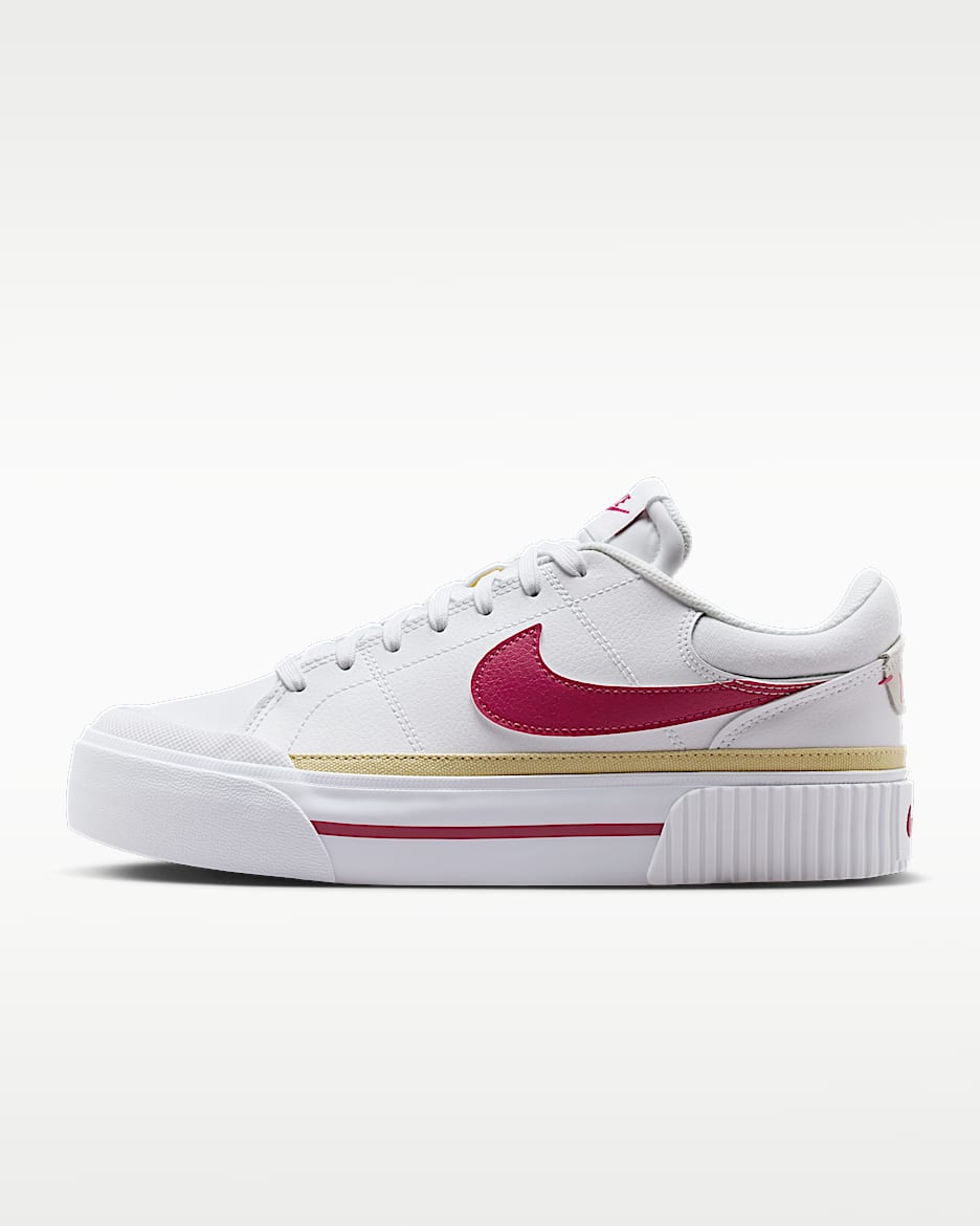 Tenis para mujer Nike Court Legacy Lift - Blanco/Oro team/Remolacha dulce