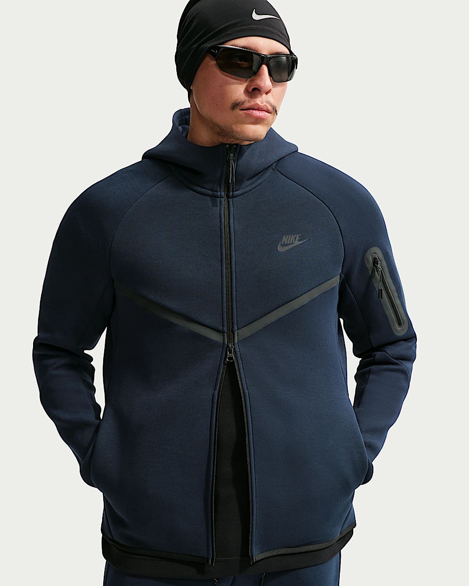 Nike Tech Men's Fleece Windrunner Full-Zip Jacket - Obsidian/Black