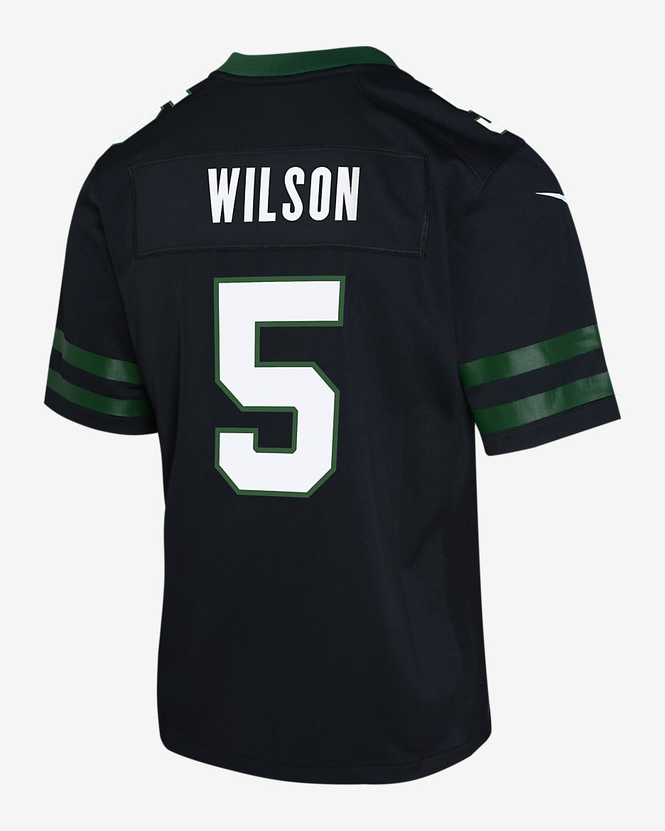 Garrett Wilson New York Jets Big Kids' Nike NFL Game Jersey - Black