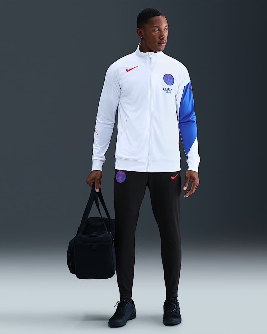 Pantaloni da calcio in maglia Nike Dri-FIT Total 90 Paris Saint-Germain Strike da uomo – Terza - Nero/Hyper Royal/Global Red