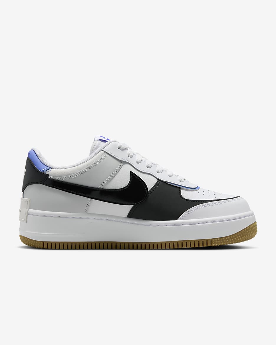 Chaussure Nike Air Force 1 Shadow pour femme - Blanc/Noir/Photon Dust/Royal Pulse