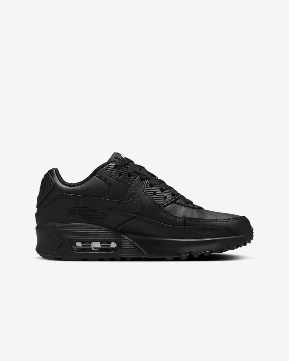 Nike Air Max 90 Older Kids' Shoe - Black/Black/White/Black