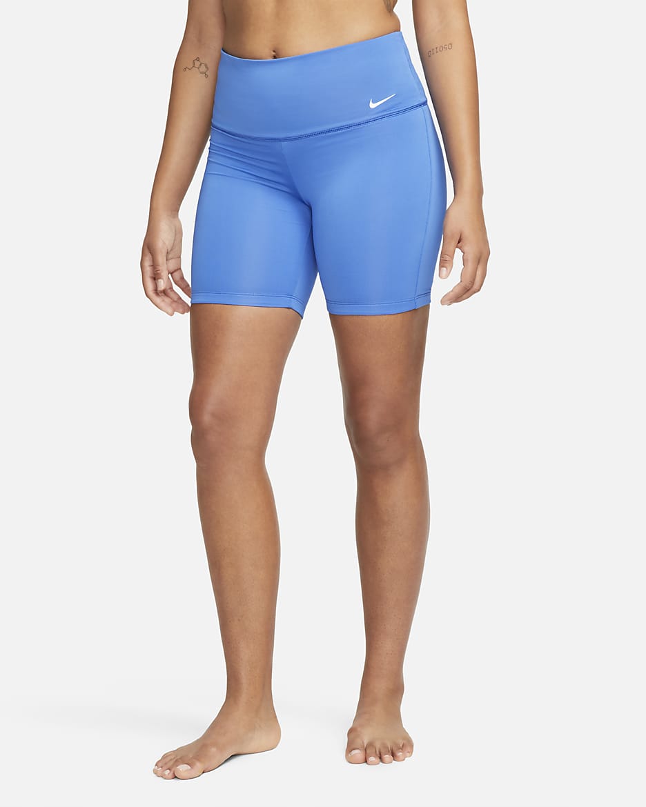 Shorts de natación de 15 cm para mujer Nike Essential - Azul Pacífico