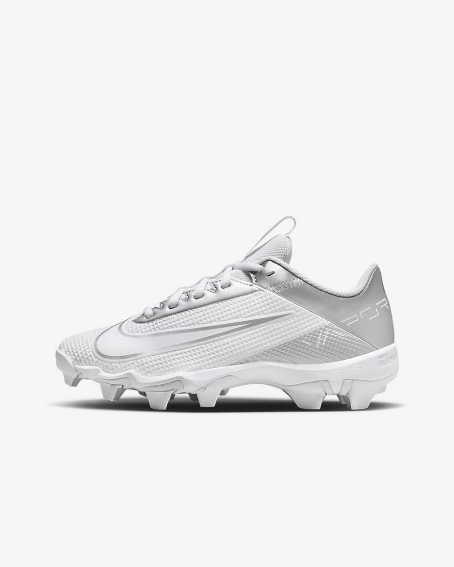 Nike Vapor Edge Shark 2 Little/Big Kids' Football Cleats - White/White/Pure Platinum/Metallic Silver