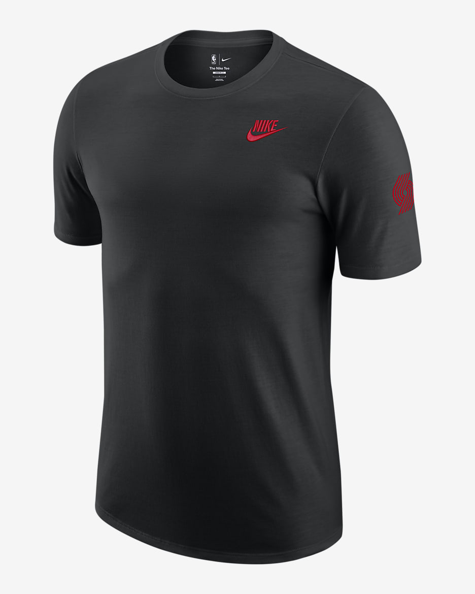 Playera Nike de la NBA para hombre Portland Trail Blazers Essential Club - Negro