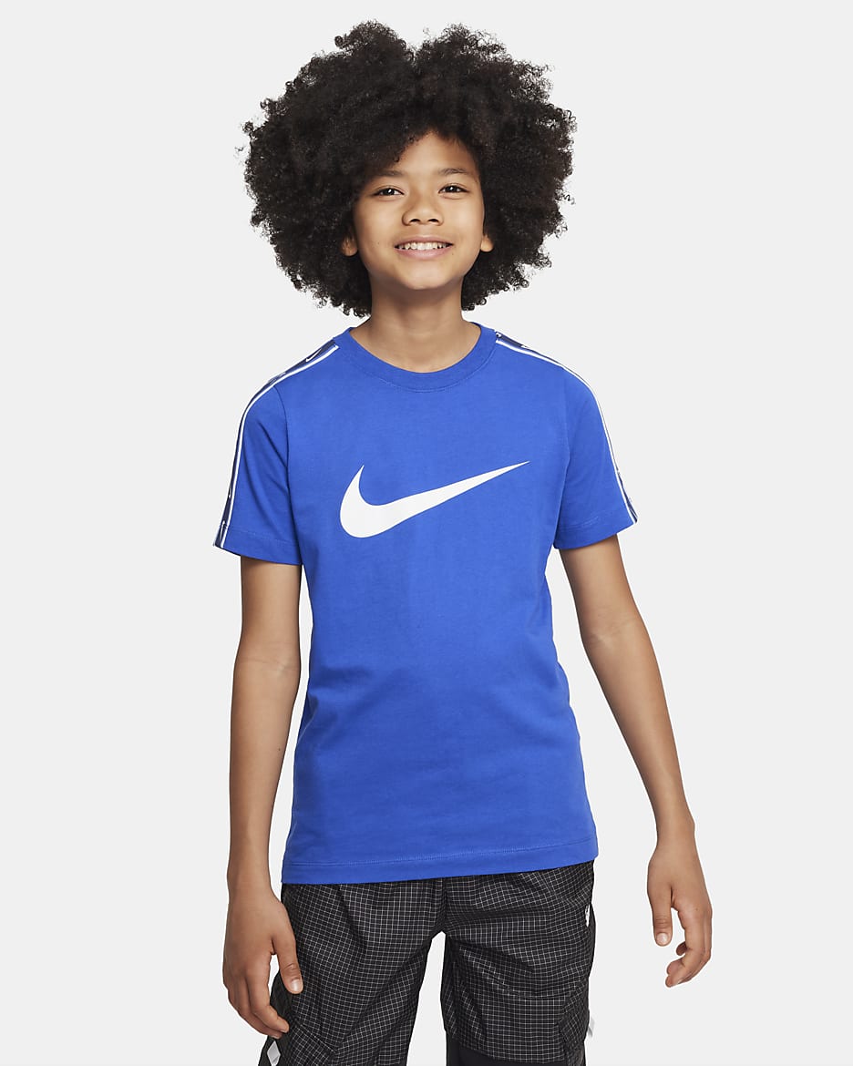 Nike Sportswear Repeat Older Kids' (Boys') T-Shirt - Game Royal/Game Royal/White