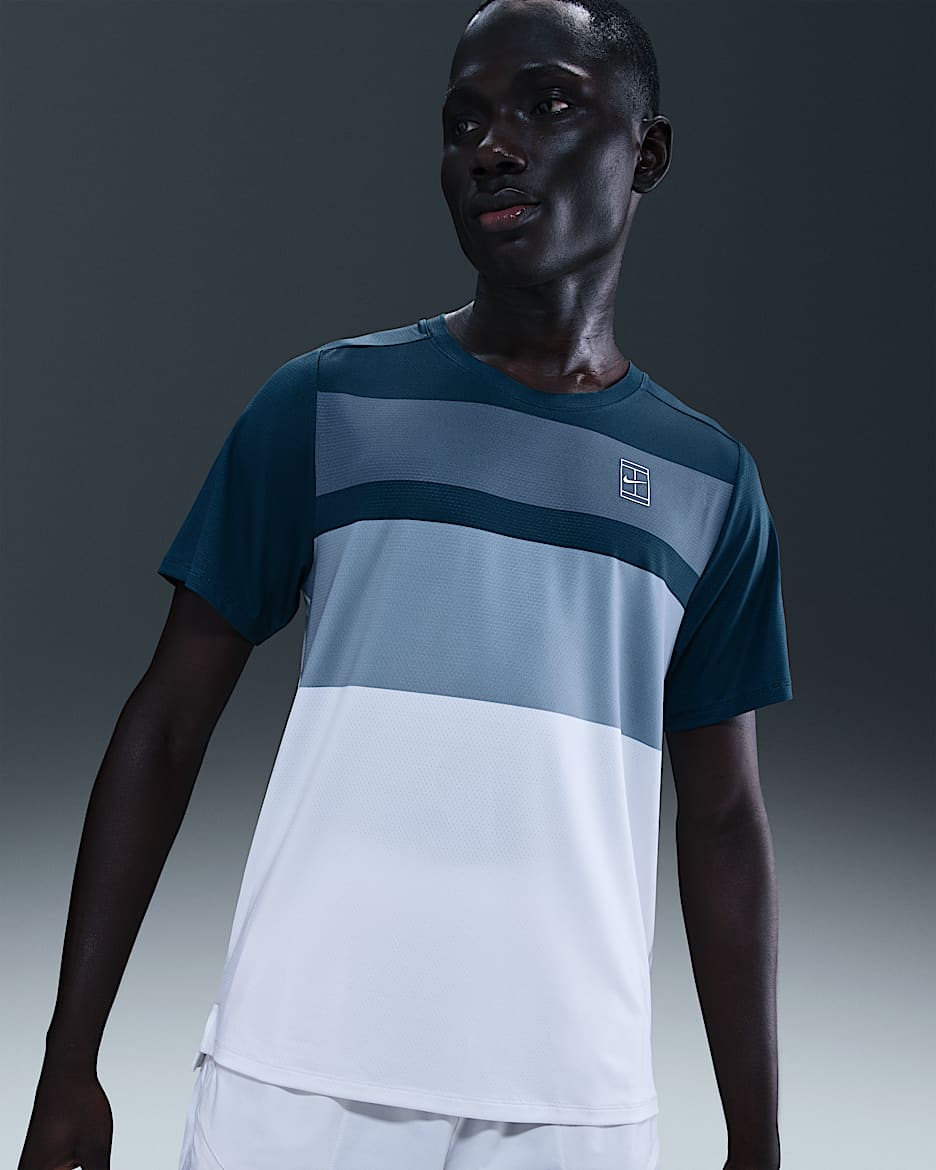 NikeCourt Advantage Men's Tennis Top - Armoury Navy/White