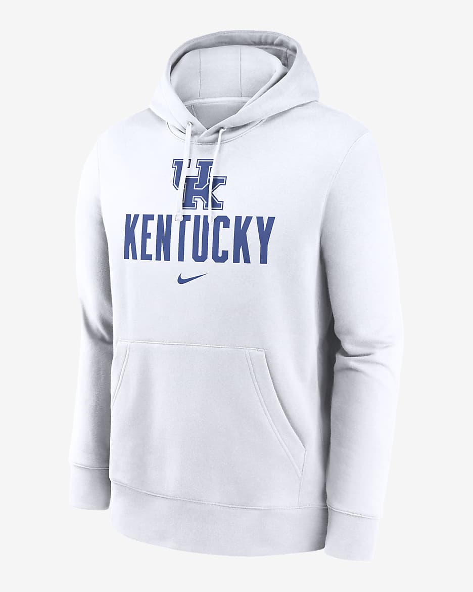 Kentucky Wildcats Primetime Club Campus Men's Nike College Pullover Hoodie - White