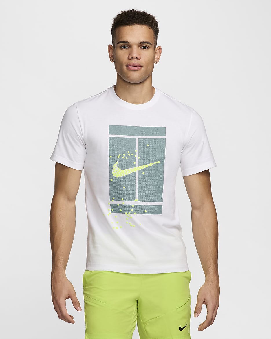 Playera de tenis para hombre NikeCourt - Blanco